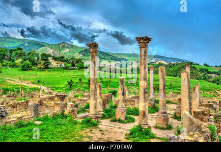 Berbero-Roman ruines de Djemila en Algérie Banque D'Images