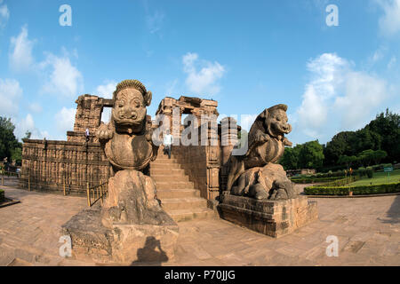 L'image de vue du Temple du Soleil à Konark Odisha, Inde Banque D'Images