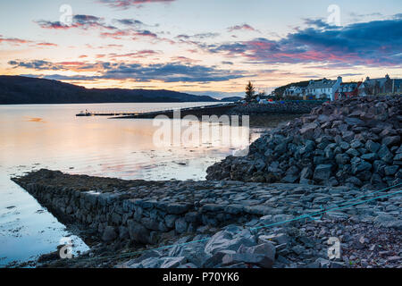 Crépuscule sur Shiledaig dans les highlands d'Ecosse Banque D'Images