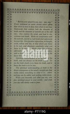 Anglais : Image de la page 131 à partir de la filière de Roses (1913) de Christian D. Larson . 1913 2 Le Chemin de roses, Larson (1913) l'image de la page 131 Banque D'Images