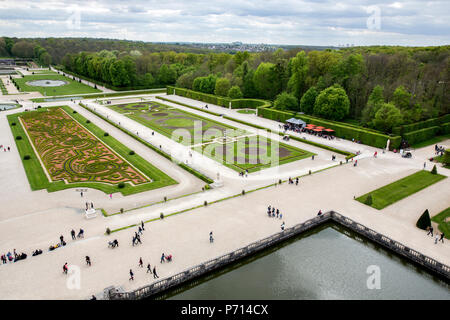 Avis de Vaux-le-Vicomte Château, Seine-et-Marne, France, Europe Banque D'Images