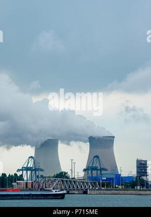 Nuclear Power Plant à Anvers, Belgique, Europe Banque D'Images