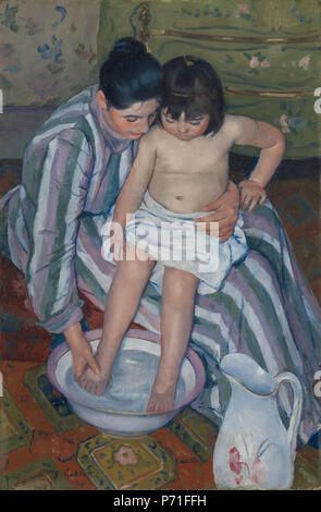 . Anglais : La Baignoire de l'enfant l'enfant 1893220 Baignoire par Mary Cassatt 1893 Banque D'Images