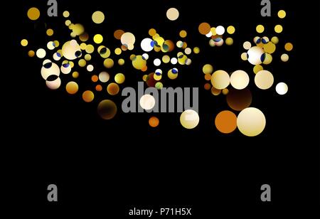 Résumé Contexte De Noël magique coloré. Le Golden clignote, resplendit et flou. Les modèles colorés de la nouvelle année. Illustration de Vecteur