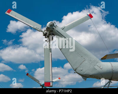 Close-up de l'hélice d'hélicoptère arrière Banque D'Images