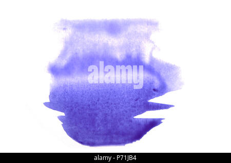 Isoalted tache d'aquarelle violet sur fond blanc pour votre conception. Banque D'Images