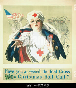 Anglais : Croix Rouge Femme' poster par Harrison Fisher, 1917 . 1917 Croix-rouge 122 Femme poster par Harrison Fisher, 1917 Banque D'Images