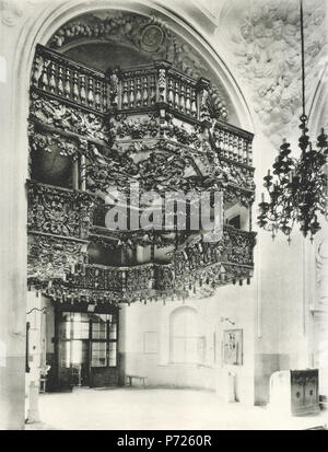 Anglais : Intérieur de l'église de Sign in Dubrovitsy, dans la région de Moscou, Fédération de Russie, 1690-1704, photographiée par P.P.Pavlov (1860-1924). (1860-1924) : , . 31 Août 2013 27 l'église de l'Intérieur signe Dubrovitsy Banque D'Images