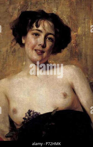 Anglais : Une jeune femme par Cesare Tallone . 14 novembre 2012, 03:05:22 13 Cesare Tallone - una mujer joven Banque D'Images