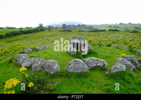 Cimetière mégalithique de Carrowmore, Comté de Sligo, Connacht, République d'Irlande, Europe Banque D'Images