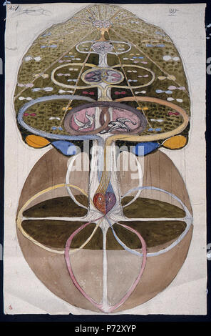 Hilma af Klint : Sans titre . Date inconnue 20 Hilma af Klint - sans date - Untitled 05 Banque D'Images