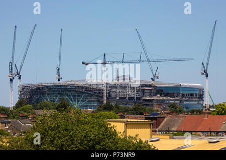 Londres, UK - 3 juillet 2018 : une vue de la nouvelle Tottenham Hotspur FC stadium en construction à Tottenham, Londres, le 3 juillet 2018. Banque D'Images