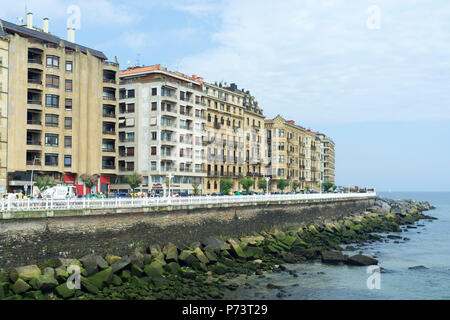 Photos de Donostia / San Sebastián, Pays Basque 2018 playa de Ondarreta et Playa Concha et plages Banque D'Images