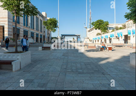 Israël, Jérusalem - 24 juin 2018 : Jérusalem l'hôtel de ville sur la place Safra Banque D'Images