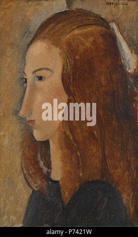 . Portrait d'une jeune femme 19188 Amedeo Modigliani - Portrait d'une jeune femme - 1948.123 - Yale University Art Gallery Banque D'Images