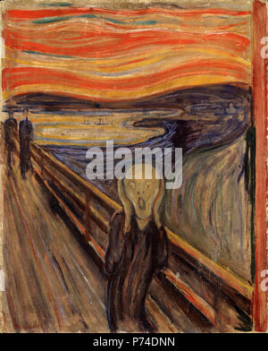 49 Le cri d'Edvard Munch, 1893 - Nasjonalgalleriet Banque D'Images