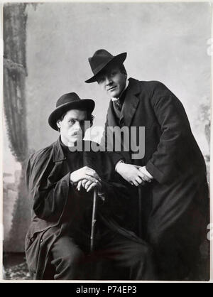 Maxim Gorki avec F. Chaliapine, 1901 I. Banque D'Images