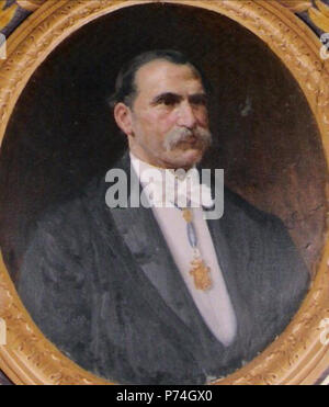 . Francisco Javier Simonet . Portrait de Francisco Javier Simonet, oncle de l'artiste. N/A 39 Enrique Simonet - Francisco Javier Simonet Banque D'Images