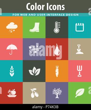 Autumn icons set Illustration de Vecteur