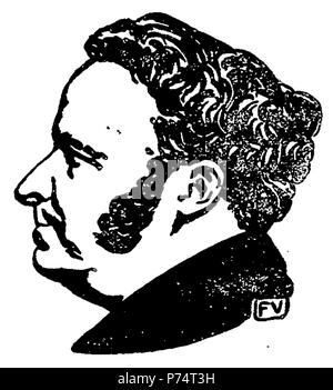 Portrait de l'écrivain français Stendhal (1783-1842) par Félix Valloton, Copyrighted (1865-1925) . 1897 219 1 Stendhal par Vallotton Banque D'Images