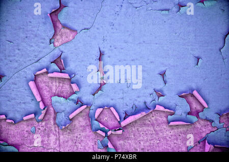 Gros plan de la peinture d'extérieur de bâtiment de pelées wall Banque D'Images