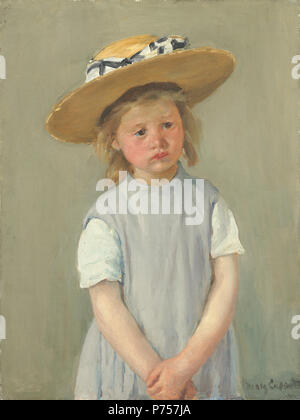 Mary Cassatt (américain, 1844 - 1926 ), l'enfant dans un chapeau de paille, ch. 1886, huile sur toile, Collection de M. et Mme Paul Mellon 26 Enfant dans un chapeau de paille par Mary Cassatt c1886 Banque D'Images