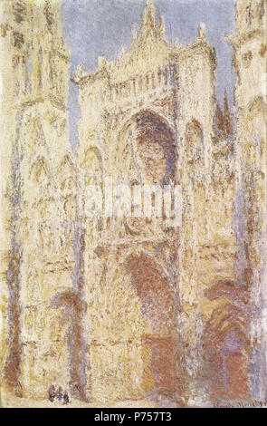 27 - Claude Monet La Cathédrale de Rouen, Le portail au soleil Banque D'Images