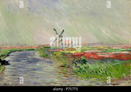 English : Dimensions : 81 cm x 54 cm Technique : Huile sur toile . 1886 27 Claude Monet - Champ de tulipes en Hollande Banque D'Images