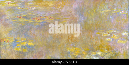 . Deutsch : Seerosen ("Gelbes Nirwana") Anglais : Nymphéas Claude Monet après 1916 28 044 Banque D'Images