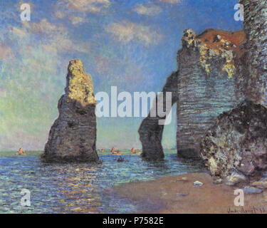 . Les falaises d'Etretat 28 1885 Claude Monet les falaises d'Etretat Banque D'Images