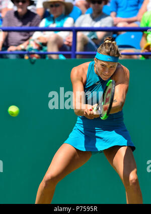 Sabalenka Aryna (BLR) jouant dans la finale de la Nature Valley International, 30 juin 2018 Eastbourne Banque D'Images