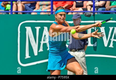 Sabalenka Aryna (BLR) jouant dans la finale de la Nature Valley International, 30 juin 2018 Eastbourne Banque D'Images