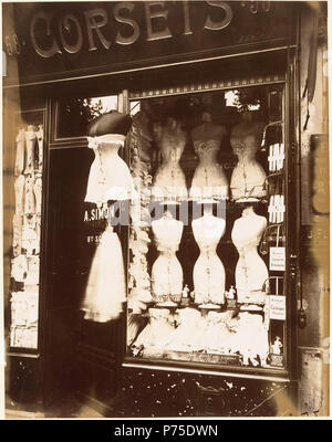 Eugène Atget, 120 Boulevard de Strasbourg, corsets, Paris, 1912 Banque D'Images