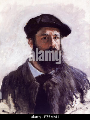 . Autoportrait en Beret 188613 Autoportret Claude Monet Banque D'Images