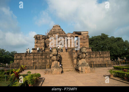 L'image de vue du Temple du Soleil à Konark Odisha, Inde Banque D'Images