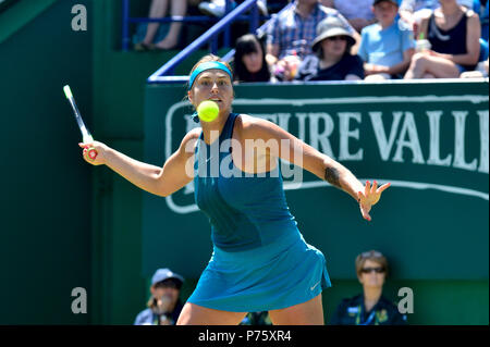 Sabalenka Aryna (BLR) jouant dans la finale de la Nature Valley International, 30 juin 2018 Eastbourne Banque D'Images