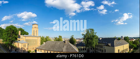 La Lituanie, XXL vue panoramique sur ville Kaunas d'en haut Banque D'Images