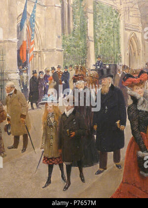 17 BERAUD Jean,1900 - Après l'Office à l'Eglise de la Ste-Trinité - Détail 17 Banque D'Images