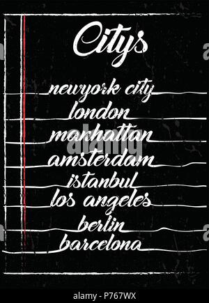 Design graphique typographie Citys Illustration de Vecteur