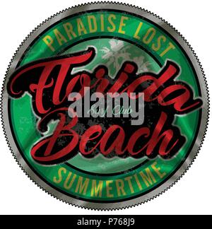 Modèle de conception de l'affiche à Floride Illustration de Vecteur