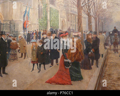 17 BERAUD Jean,1900 - Après l'Office à l'Eglise de la Ste-Trinité - Détail 03 Banque D'Images