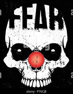 Skull T shirt Graphic Design Illustration de Vecteur