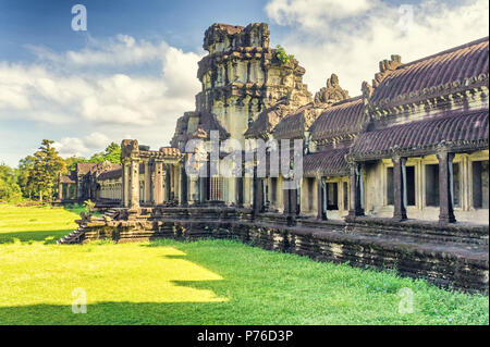 Temple d'Angkor Wat au Cambodge. Ancien temple Angkor Wat complexe Banque D'Images