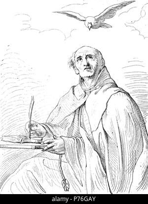 Saint Pierre d'Alcantara, San Pedro de Alcántara, 1499 - Octobre 18, 1562), était un frère franciscain espagnol numérique , l'amélioration de la reproduction de l'original d'imprimer à partir de l'année 1881 Banque D'Images