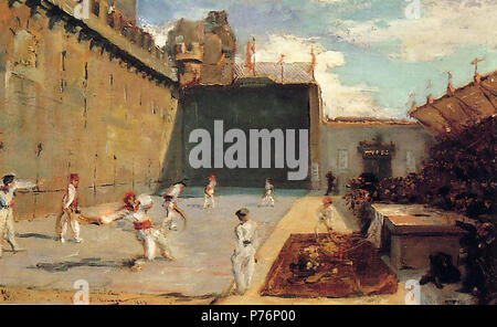 Anglais : Jai Alai Cour (Fronton) à Hondarribia . Avant 1934 223 Uranga-Fronton Banque D'Images