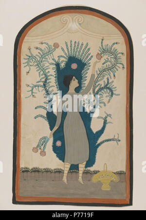 . [Sans titre] (femme debout pour atteindre une fleur) vers 1918 1 Brooklyn Museum - Untitled (femme debout pour atteindre une fleur) - Adolfo Best Maugard Banque D'Images