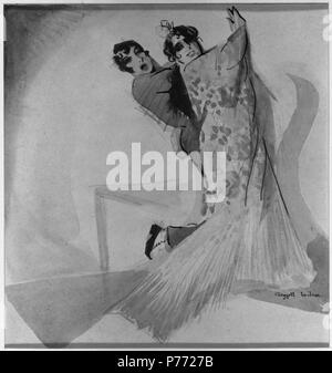 . Danseuse Gitane vers 1921 2 Brooklyn Museum - Gypsy Dancer - Claggett Wilson Banque D'Images