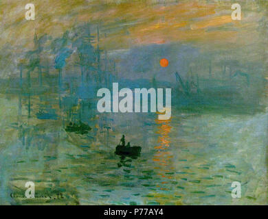 . Impression Lever du Soleil 1872 17 Claude Monet, Impression, soleil levant, 1872 Banque D'Images