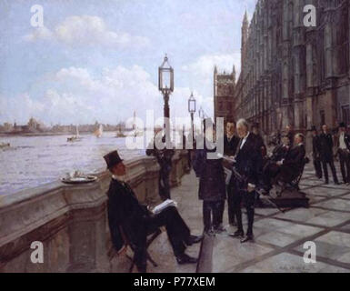 . Anglais : La Terrasse, 1909190959 La Terrasse, 1909 par Milly Childers Banque D'Images