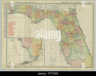 1913 Florida map Banque D'Images